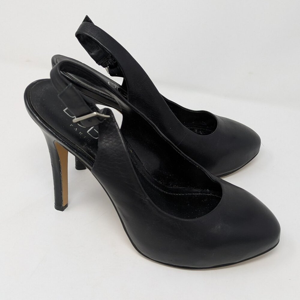 BGBG Black Platform Heel Strap, Size 8